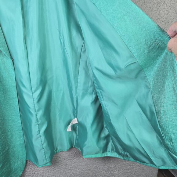 TanJay Blazer Jacket Womens 18W Metallic Green Summer Lightweight Pocket Career - Picture 7 of 14
